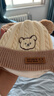TKHE嬰兒保暖毛線(xiàn)帽秋冬季男女童包頭小熊帽子防風(fēng)防寒新生兒護耳帽子 寶寶保暖包頭帽【白色】 推薦3-18個(gè)月頭圍40-47cm【防風(fēng)護耳丨蓄熱保暖】 曬單實(shí)拍圖
