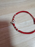 琦汪嵋新蛇年本命年999足銀十二生肖紅繩手鏈編織純銀飾品男女轉運禮物 生肖羊 999足銀 16cm 曬單實(shí)拍圖