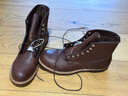 RED WING紅翼8111工裝靴6寸鐵道工D頭油鞣皮牛皮琥珀色男鞋馬丁靴 琥珀色 9 (美碼D頭) 曬單實(shí)拍圖