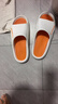 回力居家男士拖鞋室外穿四季防滑臭沙灘涼拖鞋HL02331白橙色42-43碼 曬單實(shí)拍圖