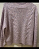 百圖（betu）女裝秋季新款毛針織衫花色紗線(xiàn)挑孔簡(jiǎn)約顯瘦長(cháng)袖女2509T38 紫色 L 曬單實(shí)拍圖