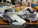 美津濃（MIZUNO）鷹爪4代WAVE CLAW 4羽毛球鞋NEO三代輕量靈活緩震男女網(wǎng)羽通用鞋 白青花藍 鷹爪4代【W(wǎng)AVE CLAW 4】新款首發(fā) 40 (255mm) 曬單實(shí)拍圖