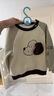 瑪米瑪卡（MOMOCO）兒童衛衣冬季加絨A類(lèi)童裝可愛(ài)狗狗繡花加厚衛衣 米白 90 曬單實(shí)拍圖
