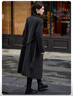 白鹿語(yǔ)西裝領(lǐng)通勤羊毛大衣25冬季新款直筒顯瘦雙面呢外套女 深灰色 M 曬單實(shí)拍圖