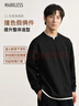 MARKLESS假兩件長(cháng)袖衛衣男士2025秋季新款寬松圓領(lǐng)打底衫5406 星空黑  L 曬單實(shí)拍圖