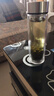 天喜（TIANXI）玻璃杯雙層加厚水杯男女帶茶隔泡茶杯大容量本色350ml禮物 曬單實(shí)拍圖
