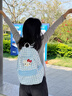 Hello Kitty書(shū)包初高中生女生高顏值輕便大學(xué)生中學(xué)生女款初中生雙肩背包 【HelloKitty正版】毛絨圖案格紋風(fēng) 清新藍 曬單實(shí)拍圖