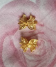 六福珠寶足金花絲蝴蝶結3D立體工藝黃金耳環(huán)計價(jià)F95G0002DS 4.02克(含工費595元) 配硅膠耳堵 曬單實(shí)拍圖