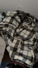 優(yōu)衣庫男女裝法蘭絨格子襯衫長(cháng)袖襯衣薄外套481225 481225/30淺米色 M 曬單實(shí)拍圖