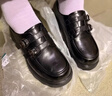百思圖26春商場(chǎng)新款牛皮英倫風(fēng)牛津鞋皮鞋樂(lè )福鞋女單鞋CS303AM6 黑色 38 曬單實(shí)拍圖
