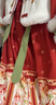 安妮優(yōu)兒（Anneyol）漢服女童古裝兒童馬面裙喜慶過(guò)年衣服冬季女寶寶拜年服 紅色 100 曬單實(shí)拍圖