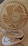 艾美特（AIRMATE）小風(fēng)扇桌面便攜式小型電風(fēng)扇充電辦公宿舍學(xué)生床頭夾扇臺夾扇 【3000毫安充電款/三檔】米白色 曬單實(shí)拍圖