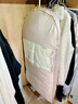 日本進(jìn)口羽絨服防塵袋衣服防塵罩衣物衣架掛式家用衣柜透明掛衣袋 【平鋪款】木桃粉 短款90*58*15cm【收納5-7件短款羽絨服】 曬單實(shí)拍圖