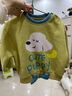 嘟嘟家【立體卡通】?jì)和l衣春款男童圓領(lǐng)上衣春裝女童長(cháng)袖衣服寶寶童裝 黃綠色 90 曬單實(shí)拍圖