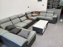 歐蒂家居沙發(fā)客廳輕奢高級感2026新款貓抓皮科技布藝沙發(fā)實(shí)木大小戶(hù)型家具 七件套【+4個(gè)小凳子】4.0米 加厚貓抓皮【海綿坐包】涼席版 曬單實(shí)拍圖