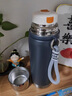 RICH YOUR HOME德國品質(zhì)保溫杯大容量316不銹鋼便攜戶(hù)外運動(dòng)水壺男士辦公帶茶隔 煙墨灰保溫杯650ml 曬單實(shí)拍圖