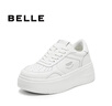 百麗（Belle）沈月同款步步糕厚底小白鞋女26新款商場(chǎng)增高休閑板鞋E7J1DAM6預售 米白色（6CM跟高）【沈月同款】 40 曬單實(shí)拍圖