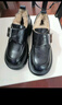 達芙妮厚底樂(lè )福鞋女2025秋冬新款真皮加絨保暖圓頭增高黑色英倫風(fēng)小皮鞋 黑色  加絨款 【秋冬保暖-厚底顯高】 38 曬單實(shí)拍圖