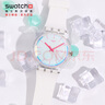 斯沃琪（Swatch）瑞士手表 炫白極光2.0 考試簡(jiǎn)約女神節禮物時(shí)尚腕表 SO29K704-S14 曬單實(shí)拍圖