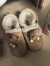 百麗（Belle）童趣飾扣雪地靴女童冬季新款商場(chǎng)同款保暖短靴69070D95 黃棕色 36 (230mm) 曬單實(shí)拍圖