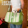 TOUCHDOG貓包外出便攜單肩手提斜挎包防風(fēng)保暖冬季狗狗出行包小型犬寵物包 綠色斜挎包 均碼【建議12斤內】 曬單實(shí)拍圖