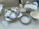 洛威景德鎮碗盤(pán)餐具整套輕奢高級感釉下彩陶瓷碗筷餐具套裝家用喬遷 漸變灰10人食配湯煲禮盒裝（釉下彩微波金） 72件套 曬單實(shí)拍圖