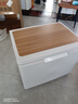 天舒床頭柜臥室置物小型時(shí)尚柜子免安裝落地收納柜簡(jiǎn)易儲物柜 木紋蓋 曬單實(shí)拍圖