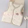 小三月-1歲寶寶冬款加厚保暖馬甲新生嬰幼兒坎肩外穿純棉貼身夾棉小背心 60208對門(mén)蒲公英灰 52 cm  建議體重5-8斤 曬單實(shí)拍圖
