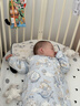 柯斯德尼（kidsneed）嬰兒睡袋春夏竹棉紗布寶寶睡袋新生兒防驚跳睡袋兒童防踢被前6后4 曬單實(shí)拍圖