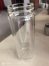 富光雙層玻璃杯男辦公泡茶杯學(xué)生隔熱便攜過(guò)濾帶蓋水杯子定制 鋼本色380ml【雙層高硼硅玻璃】 曬單實(shí)拍圖