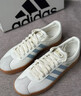 adidas「T頭鞋」VL COURT 2.0復古休閑板鞋德訓鞋阿迪達斯輕運動(dòng)   漢玉白/藍色/金色 (推薦女生買(mǎi)小半碼)   37 曬單實(shí)拍圖