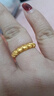 賽菲爾黃金戒指女款足金5G金絲戒指拉絲爆閃時(shí)尚活口指環(huán)送女友生日禮物 約2.95克 曬單實(shí)拍圖