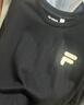 斐樂(lè )（FILA）FUSION潮牌情侶短袖T恤夏季寬松休閑印花男女裝圓領(lǐng)純棉上衣 深黑-BK L (175) 曬單實(shí)拍圖