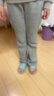 圖圖小象女童加絨褲子兒童高彈喇叭褲大童加厚休閑褲 花灰色【加絨款】150 曬單實(shí)拍圖
