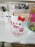 高硼硅玻璃耐熱可愛(ài)三麗鷗kt貓印花玻璃杯女生水杯 kt粉貓【送吸管】 460ml 曬單實(shí)拍圖