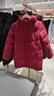 波司登（BOSIDENG）冬季羽絨服女士寬松休閑加厚90絨連帽百搭舒適外套B250245128 【新年紅】醇酒紅1856-送長(cháng)輩 M 165/88A 體重約110-120斤 曬單實(shí)拍圖