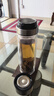 XDO一鍵開(kāi)蓋水杯男士茶杯雙層玻璃泡茶杯子防爆耐高溫全鋼蓋 曬單實(shí)拍圖
