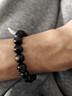 金石靈天然黑曜石手串男女款金曜石貓眼石佛珠水晶手鏈轉運珠送生日禮物 金曜石手鏈8毫米 曬單實(shí)拍圖