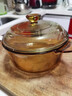 康寧玻璃鍋晶彩琥珀色透明耐熱湯鍋家用耐高溫燉鍋原裝進(jìn)口正品 晶彩2.25L（適合2-4人） 20.5cm 曬單實(shí)拍圖