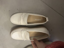 意爾康女鞋樂(lè )福鞋軟底秋季媽媽鞋平底單鞋護士鞋 26459W 米白色 38 曬單實(shí)拍圖