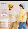 嘟嘟家兒童外套春裝男童奧粒絨開(kāi)衫長(cháng)袖衣女童春季保暖絨服寶寶卡通外衣 咖色 90 曬單實(shí)拍圖