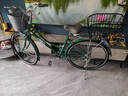 永久自行車(chē)成人通勤車(chē)女式學(xué)生男女士城市單車(chē)實(shí)心胎復古輕便變速載人 旗艦-綠色【升級實(shí)心胎】 26寸（適合身高155-175） 曬單實(shí)拍圖