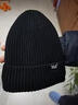 361°冬季休閑騎行護耳保暖針織帽男加絨防寒戶(hù)外冷帽女 曜石黑 均碼 曬單實(shí)拍圖