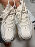 特步王鶴棣同款巴斯克2代老爹鞋休閑鞋男鞋情侶厚底復古緩震運動(dòng)鞋女 銀色/帆白【女款】 36 腳長(cháng)22.5cm( 新法碼37) 曬單實(shí)拍圖