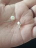 天然淡水真珍珠耳釘S999純銀耳飾耳環(huán)養耳洞氣質(zhì)高級感精致百搭 白色 天然淡水珍珠【8mm】一對 曬單實(shí)拍圖