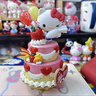 正版 三麗歐 Hello Kitty 凱蒂貓 50周年生日蛋糕 手辦擺件 禮物 Hello kitty 凱蒂貓 【全新正版】 曬單實(shí)拍圖