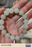 珪寶和田玉手鏈男女款玉石手串圓珠子玉器手飾生日禮物 冰晴水12mm 曬單實(shí)拍圖