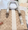 蔻馳（COACH）【品牌直供】女士MOLLIE25中號手提斜挎托特包CV965女神節禮物 曬單實(shí)拍圖