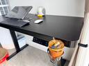 凡積實(shí)木電動(dòng)升降桌智能電腦桌可升降電競桌子家用辦公學(xué)習工作臺書(shū)桌 5CM桌面【雙電機三節】黑色 140x60x75CM 曬單實(shí)拍圖