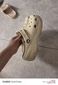卡駱馳（crocs）經(jīng)典云朵Clog女沙灘洞洞鞋涼拖鞋206750 206750-2Y2  37  曬單實(shí)拍圖